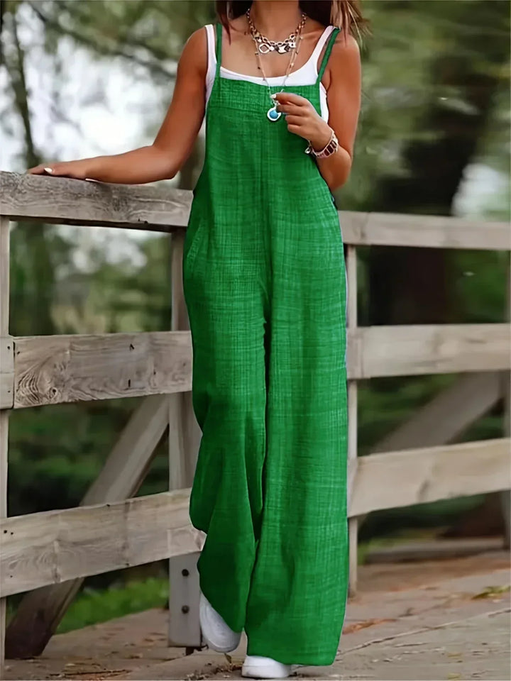 Annia™ | Salopette Décontractée à Jambes Larges avec Poches