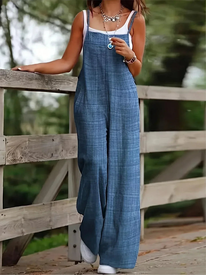 Annia™ | Salopette Décontractée à Jambes Larges avec Poches