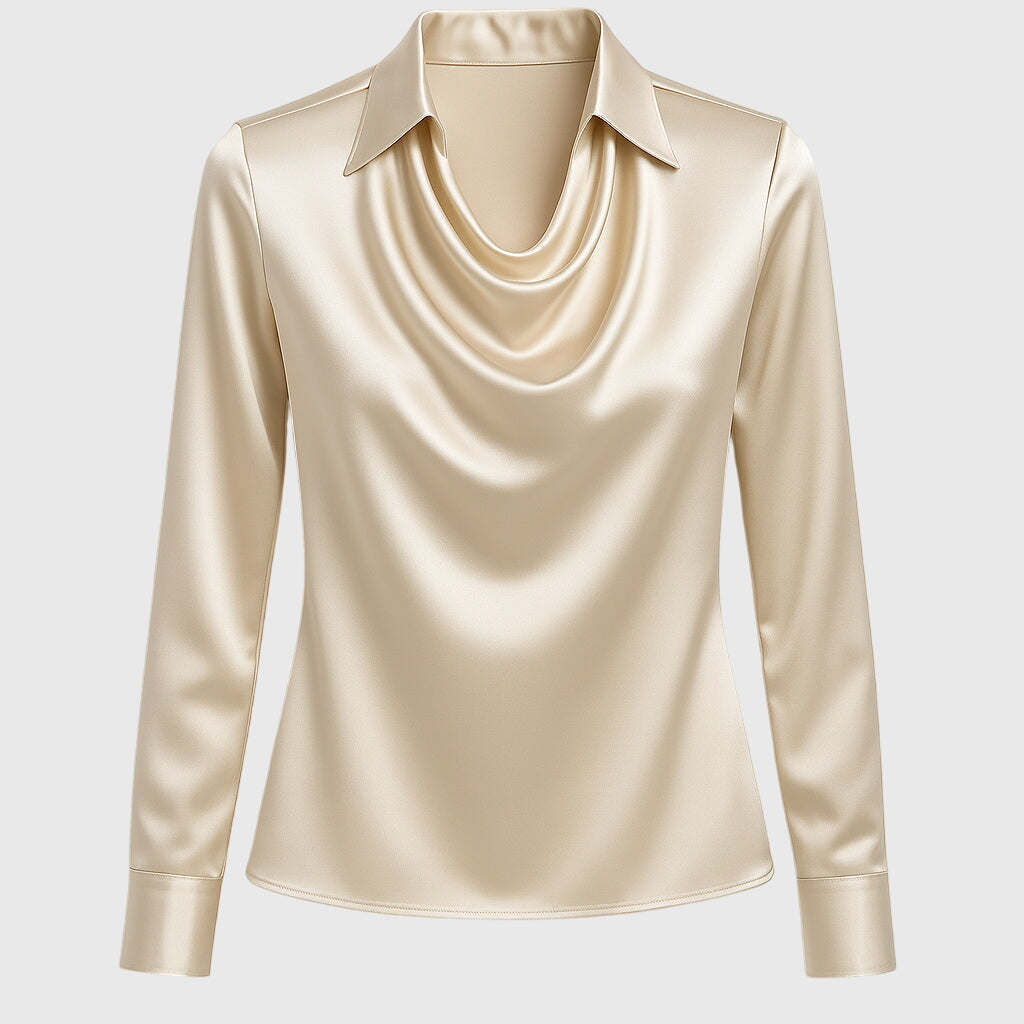 Brooklyn – Blouse élégante en tissu satiné effet soie