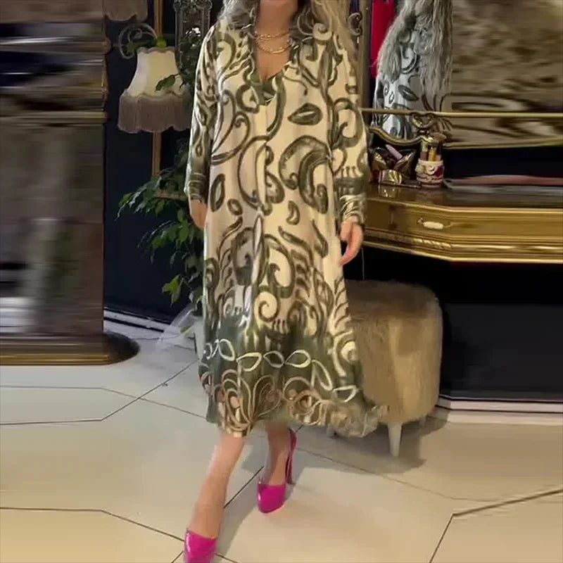 Olivia – Robe Longue Vintage Fendue