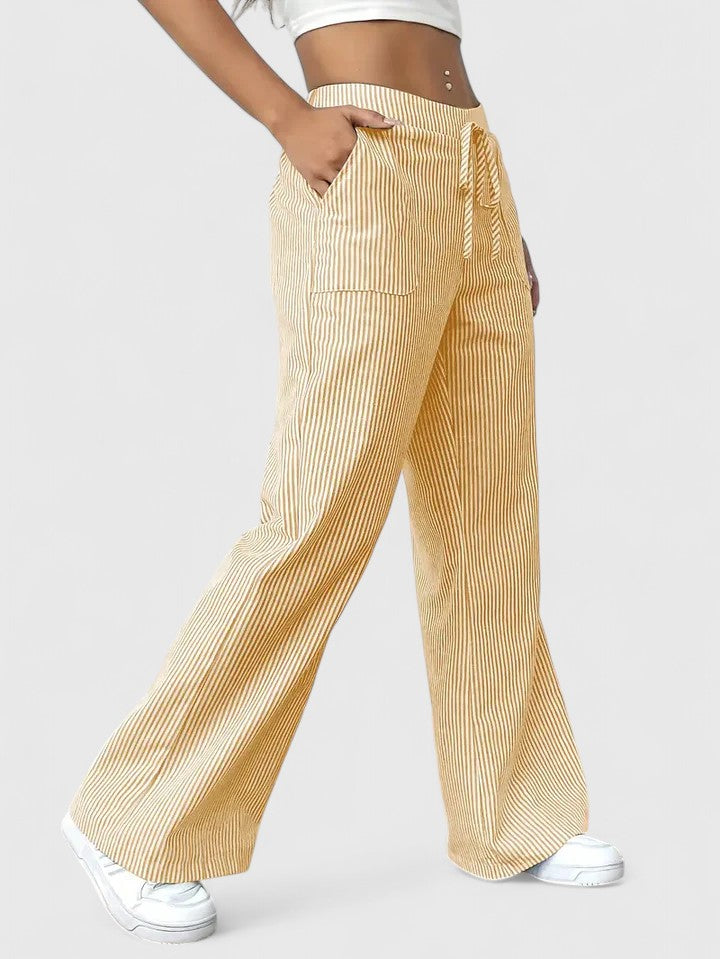Dominique | Pantalon ample et confortable avec des détails élégants