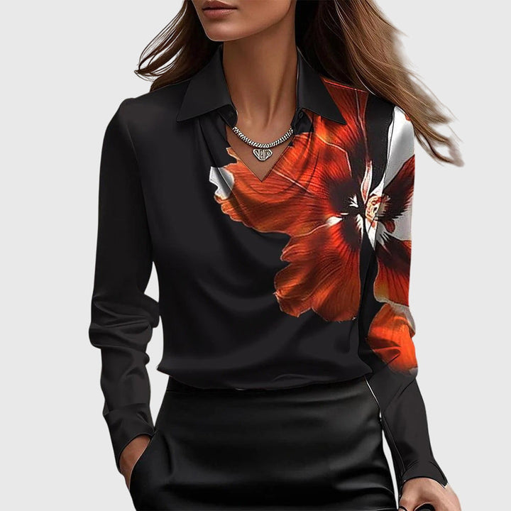 Brooklyn – Blouse élégante en tissu satiné effet soie