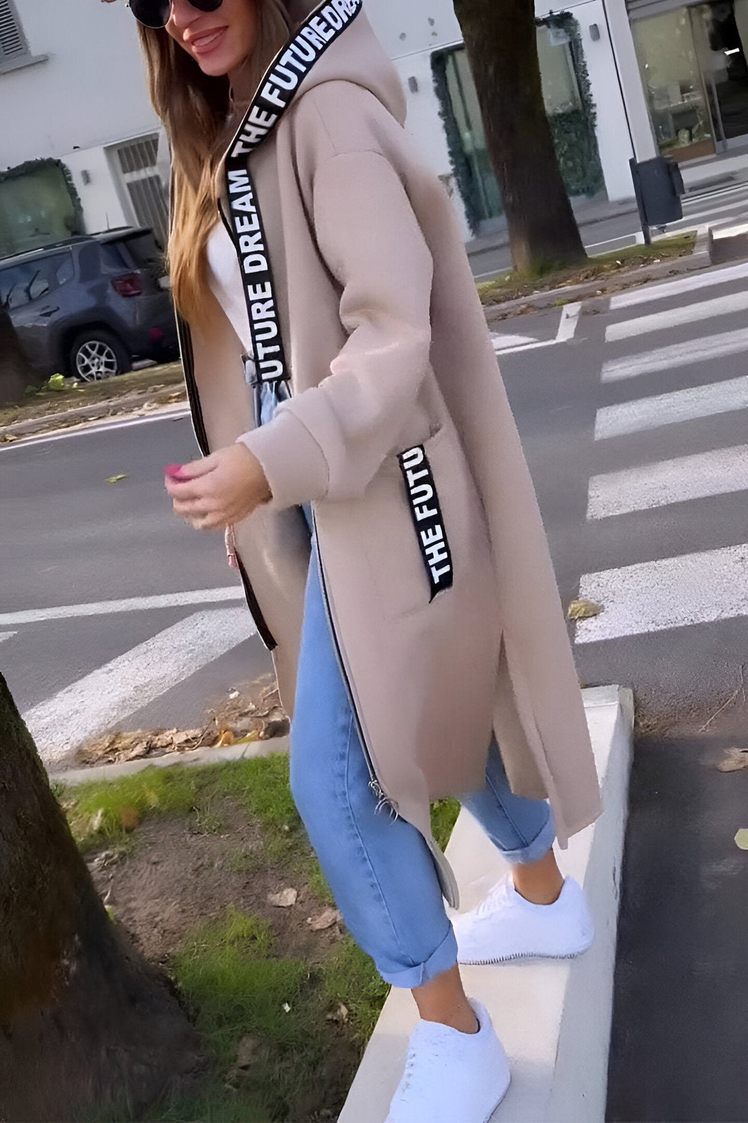 Élise™ | Veste longue zippée à capuche
