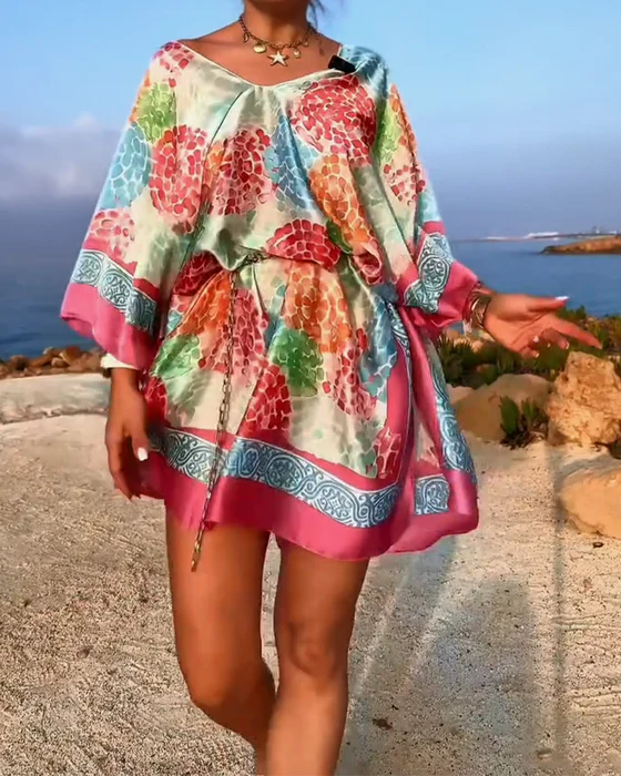 Paréo Imprimé Resort Maillot de Bain