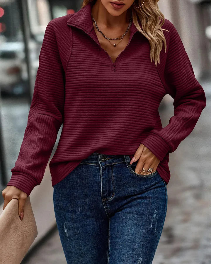 Elise | Pull élégant à col en V