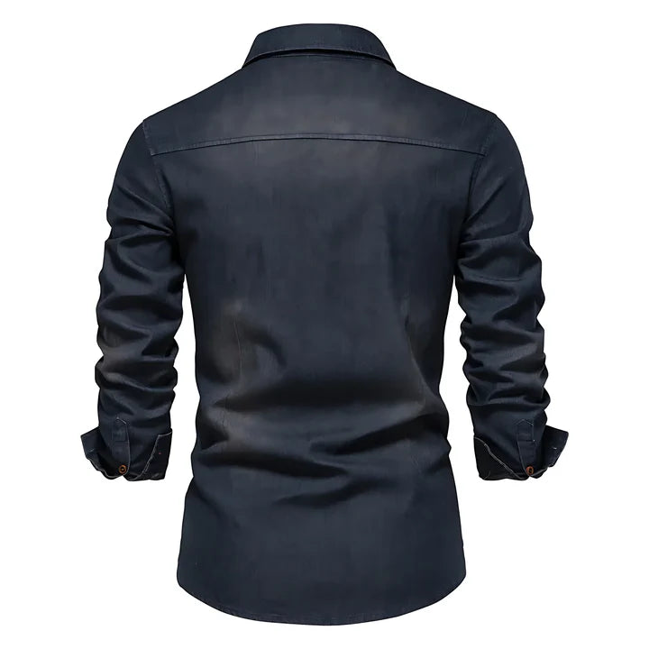 Chemise en denim de coton AdaptiveFit : Taillée pour l'homme