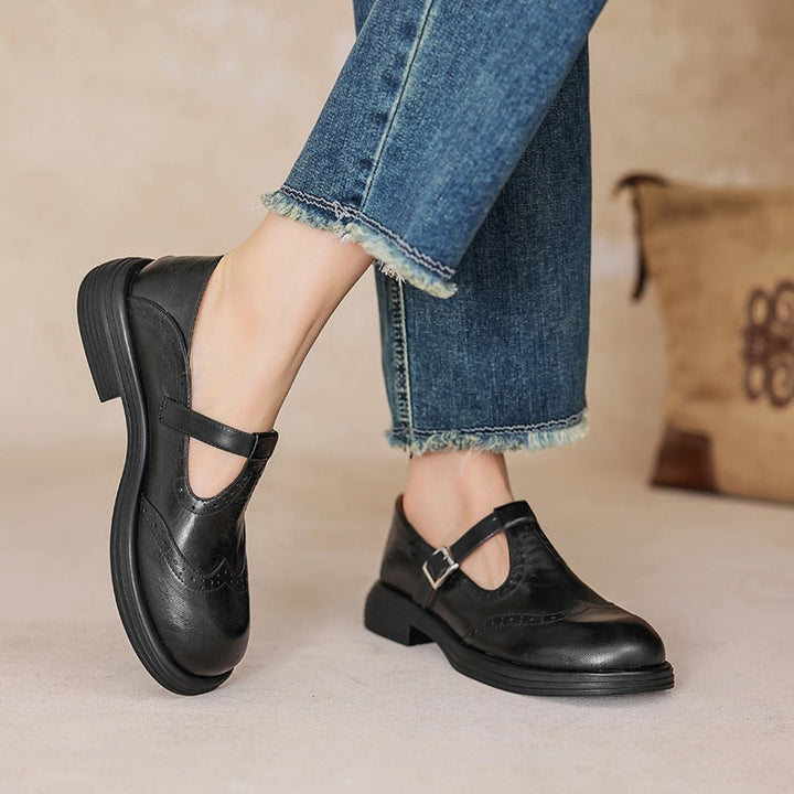 VELDA | Élégantes Mary Janes en cuir