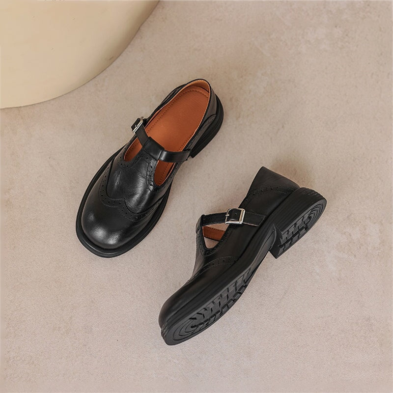 VELDA | Élégantes Mary Janes en cuir