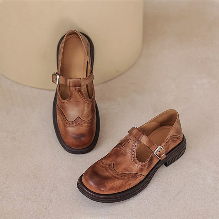 VELDA | Élégantes Mary Janes en cuir