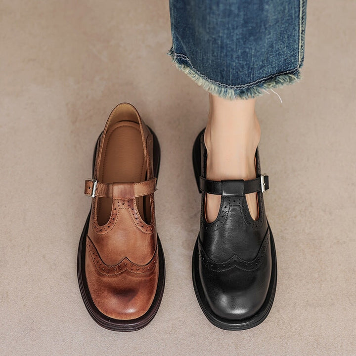 VELDA | Élégantes Mary Janes en cuir