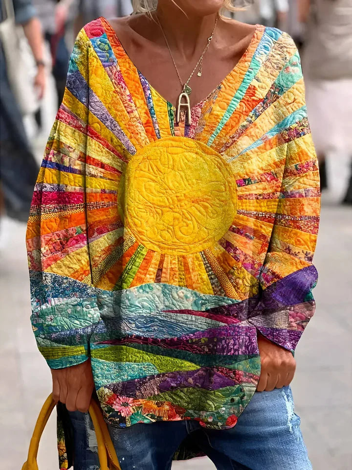 Thessaly – Blouse Élégante et Colorée