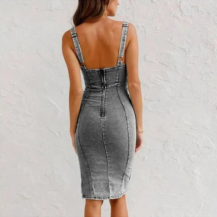 Mona - Robe camisole en denim