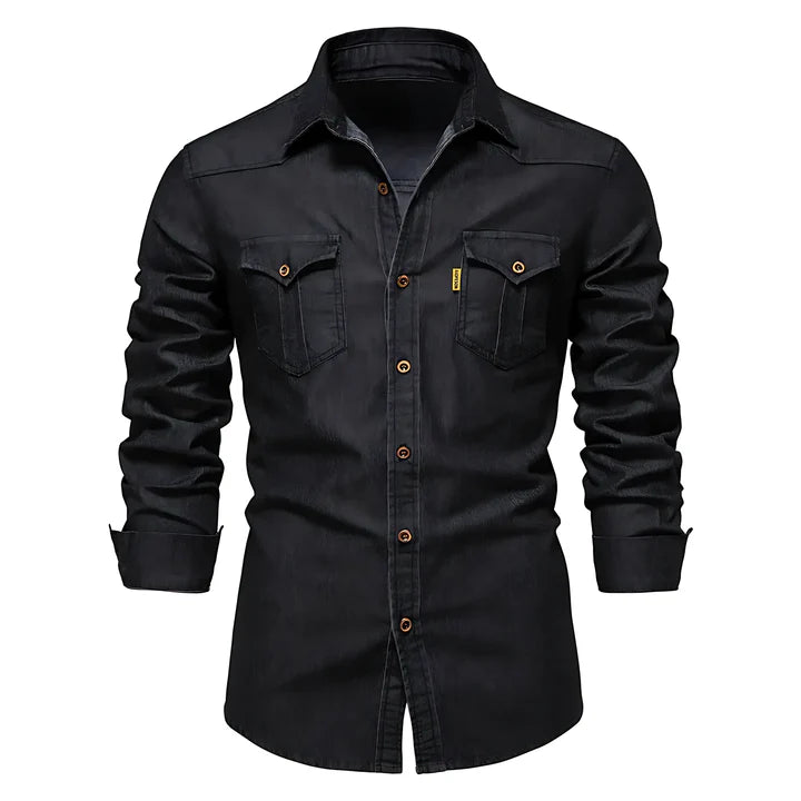 Chemise en denim de coton AdaptiveFit : Taillée pour l'homme