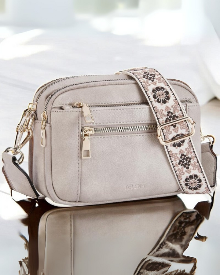 Camille | Sac à Bandoulière en Cuir Élégant pour Femme avec Compartiments Pratiques